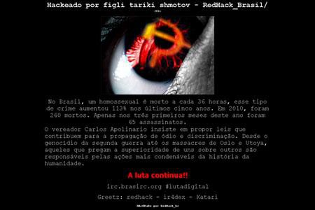 Site do vereador que propôs o Dia do Orgulho Heterosexual é invadido 